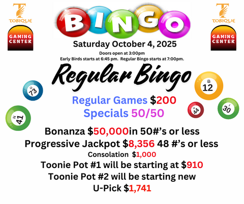 October 4, 2025 - Bingo