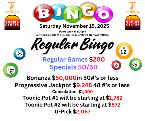 November 15, 2025 - Bingo