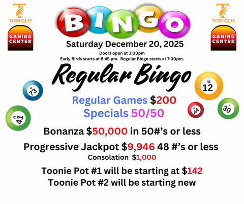 Bingo - December 20, 2025
