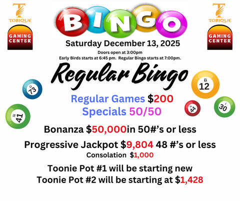Bingo - December 13, 2025