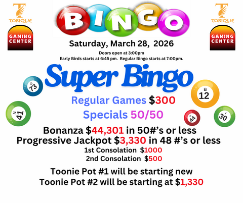Bingo - March 28, 2026